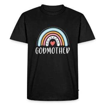 Godmother Gifts Family Rainbow Graphic - Men's Premium Organic T-Shirt - black - Front - Nico (187cm)