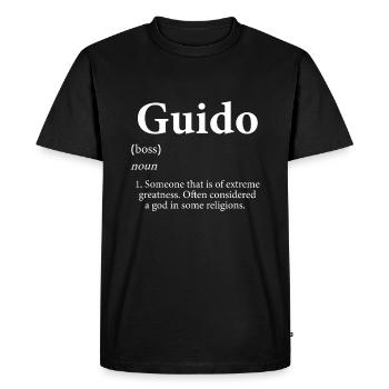 Guido Definition Personalized Name Gift For Guidos - Men's Premium Organic T-Shirt - black - Front - Nico (187cm)