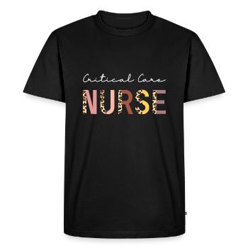 Infirmière en soins intensifs Infirmière en soins intensifs Infirmière en soins intensifs Nursi - T-shirt Premium bio Homme - noir - Devant - Nico (187cm)