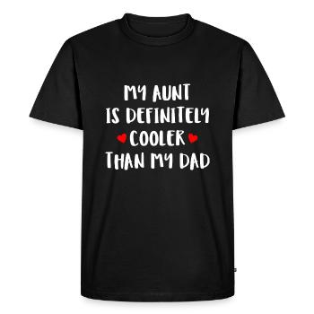 Ma tante est définitivement plus cool que mon père Boya - T-shirt Premium bio Homme - noir - Devant - Nico (187cm)