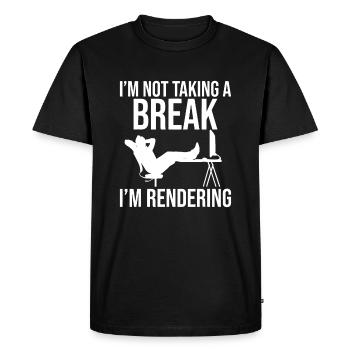 Je ne fais pas de pause Je rends - Video Edito - T-shirt Premium bio Homme - noir - Devant - Nico (187cm)