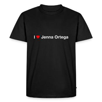 I Heart Jenna Ortega - T-shirt Premium bio Homme - noir - Devant - Nico (187cm)