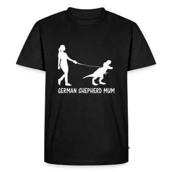 Berger allemand Maman Dinosaure GSD Propriétaires Funny Moth - T-shirt Premium bio Homme - noir - Devant - Nico (187cm)