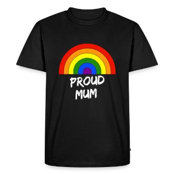Fière maman LGBT Love Fun Fête des mères Gay Pride Mont - T-shirt Premium bio Homme - noir - Devant - Nico (187cm)