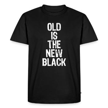 Old Is The New Black Funny Elderly - Men's Premium Organic T-Shirt - black - Front - Nico (187cm)