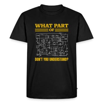 Quelle partie de Don’t You Comunderstand, Funny Electrici - T-shirt Premium bio Homme - noir - Devant - Nico (187cm)