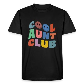 Cool Aunt Club Drôle de sourire Coloré Cool Aunt Club - T-shirt Premium bio Homme - noir - Devant - Nico (187cm)