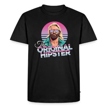The original Hipster - T-shirt Premium bio Homme - noir - Devant - Nico (187cm)