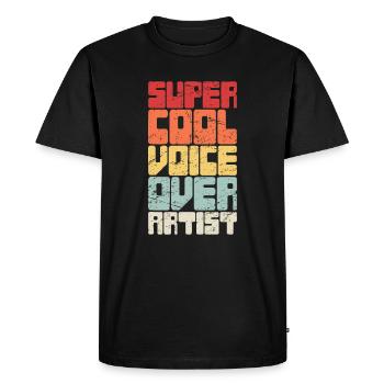 Vintage Retro Voice-Over Artist / Voice Actingvoic - T-shirt Premium bio Homme - noir - Devant - Nico (187cm)