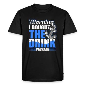 Avertissement J’ai acheté le forfait boisson Bateau de croisière Par - T-shirt Premium bio Homme - noir - Devant - Nico (187cm)