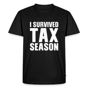 C’est drôle que j’ai survécu à la saison des impôts Comptable comptable - T-shirt Premium bio Homme - noir - Devant - Nico (187cm)