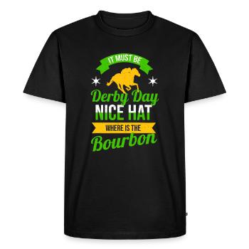 Funny Horse Racing It Must Be Derby Day KY Derby H - Men's Premium Organic T-Shirt - black - Front - Nico (187cm)