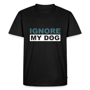 Ignore My Dog Trainer Service Dog Training - Men's Premium Organic T-Shirt - black - Front - Nico (187cm)