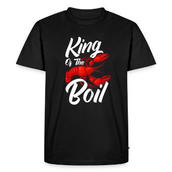 Écrevisses pour hommes Bouillir Drôle d’écrevisse Roi de l’ébullition - T-shirt Premium bio Homme - noir - Devant - Nico (187cm)