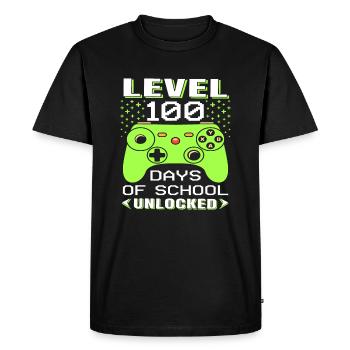 Étudiant joueur vidéo Enseignant du 100e jour 100 jours de - T-shirt Premium bio Homme - noir - Devant - Nico (187cm)