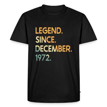 50 Years Vintage Legend Since December 1972 50th B - Men's Premium Organic T-Shirt - black - Front - Nico (187cm)