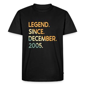 17 Years Vintage Legend Since December 2005 17th B - Men's Premium Organic T-Shirt - black - Front - Nico (187cm)