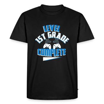 Dernier jour de l’école Niveau 1ère année Joueur complet - T-shirt Premium bio Homme - noir - Devant - Nico (187cm)