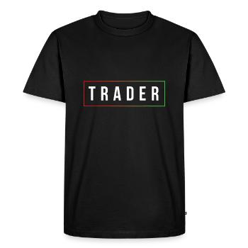 Gif boursier de négociation de jour simple minimal - T-shirt Premium bio Homme - noir - Devant - Nico (187cm)
