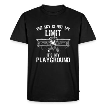 Funny Pilot Art pour hommes Femmes Pilote d’avion Aviat - T-shirt Premium bio Homme - noir - Devant - Nico (187cm)