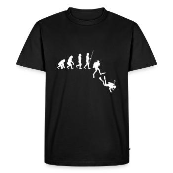 Diving Evolution | Evolution of Man Funny Scuba Di - Men's Premium Organic T-Shirt - black - Front - Nico (187cm)