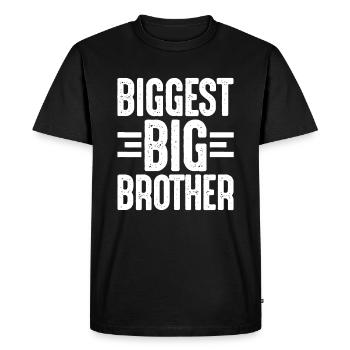 Biggest Brother Older Elder Sibling - Men's Premium Organic T-Shirt - black - Front - Nico (187cm)