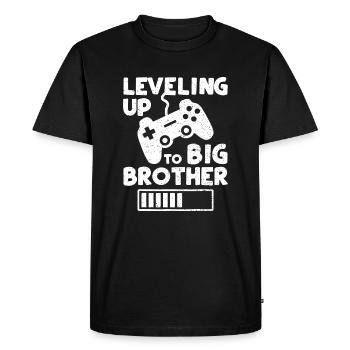 Leveling Up To Big Brother - Siblingsbrother gamin - T-shirt Premium bio Homme - noir - Devant - Nico (187cm)