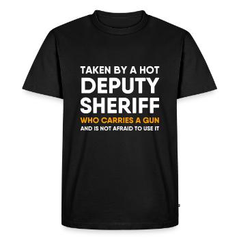 Deputy Sheriff Girlfriend Boyfriend Wife Husband F - Men's Premium Organic T-Shirt - black - Front - Nico (187cm)