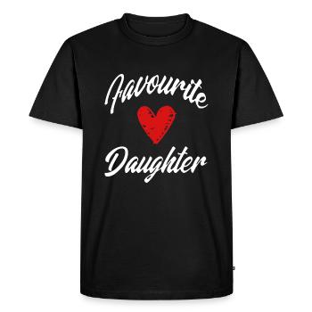 Graphique en forme de cœur Filles préférées Frères et sœurs - T-shirt Premium bio Homme - noir - Devant - Nico (187cm)