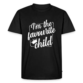 Je suis l’enfant préféré Drôles de frères et sœurs Citations Sonf - T-shirt Premium bio Homme - noir - Devant - Nico (187cm)