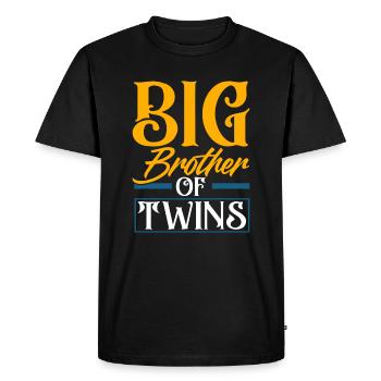 Grand Frère De Jumeaux Nouveau Frère Frère Funny Twi - T-shirt Premium bio Homme - noir - Devant - Nico (187cm)