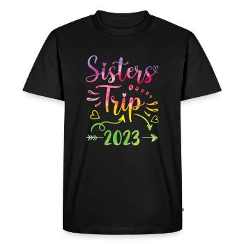 Tie-Dye Sister's Road Trip 2023, Cute Sisters Week - Men's Premium Organic T-Shirt - black - Front - Nico (187cm)