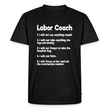 Un coach de travail attend un père qui règne Papa Funny Baby - T-shirt Premium bio Homme - noir - Devant - Nico (187cm)