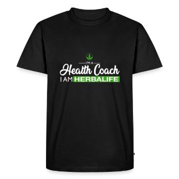 Je suis un coach de santéformateurinstructortutorhandler - T-shirt Premium bio Homme - noir - Devant - Nico (187cm)