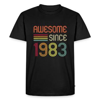 Génial depuis 1983 40th Birthday Retro - T-shirt Premium bio Homme - noir - Devant - Nico (187cm)