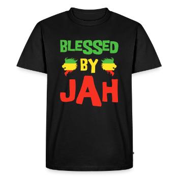 Rasta Men’s Reggae Lion Dreadlocks - T-shirt Premium bio Homme - noir - Devant - Nico (187cm)