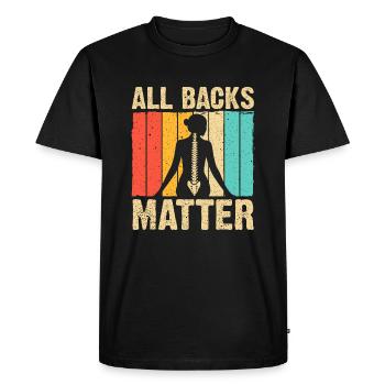 Funny Chiropractor Chiropractic Spine Adjustment - Men's Premium Organic T-Shirt - black - Front - Nico (187cm)