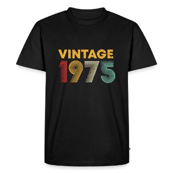 Millésime 1975 48ème anniversaire Cadeau Hommes Femmes 48 ans - T-shirt Premium bio Homme - noir - Devant - Nico (187cm)