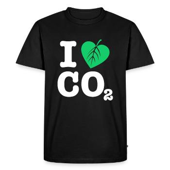 J’aime le CO2 | Pour le Jour de la Terre - T-shirt Premium bio Homme - noir - Devant - Nico (187cm)