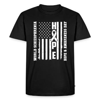 World Schizophrenia Day Schezonphrenic Awareness - Men's Premium Organic T-Shirt - black - Front - Nico (187cm)