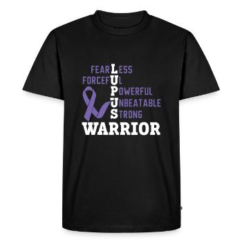 Lupus Warrior SLE Autoimmune Disease Lupus - Men's Premium Organic T-Shirt - black - Front - Nico (187cm)