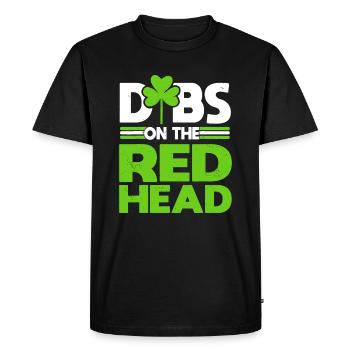 Drôle de fête irlandaise de la Saint-Patrick Dibs sur la rousse - T-shirt Premium bio Homme - noir - Devant - Nico (187cm)