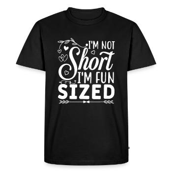 Je ne suis pas court Je suis de taille amusante Citation drôle Dire - T-shirt Premium bio Homme - noir - Devant - Nico (187cm)