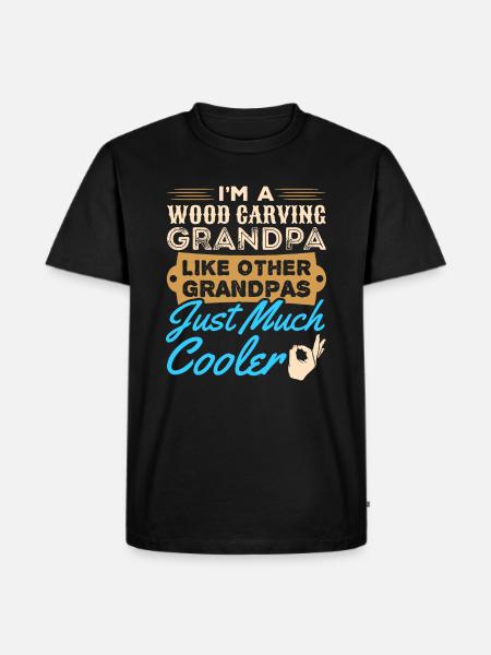 Holzschnitzerei Kettensägenschnitzerei - Männer Premium Bio T-Shirt - Schwarz