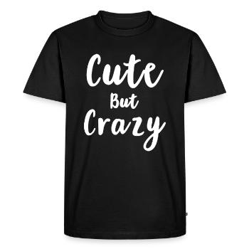Design sarcastique mignon mais fou - T-shirt Premium bio Homme - noir - Devant - Nico (187cm)