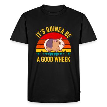 It's Guinea Be a Good Wheek Guinea Pig Piggy Gift - Men's Premium Organic T-Shirt - black - Front - Nico (187cm)