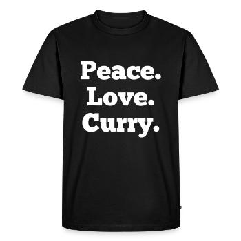 Drôle d’amateur de curry Indian Food Foodie Cadeau - T-shirt Premium bio Homme - noir - Devant - Nico (187cm)