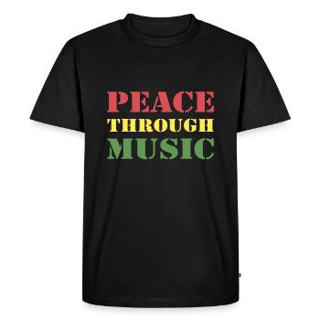 La paix par la musique de concert - T-shirt Premium bio Homme - noir - Devant - Nico (187cm)