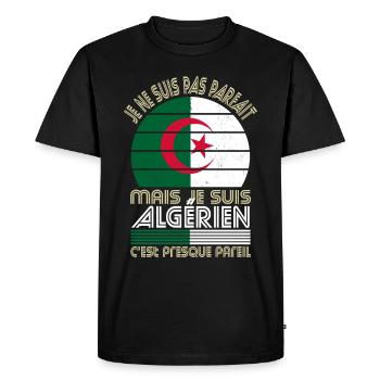 Je ne suis pas parfait mais je suis Algérien - T-shirt Premium bio Homme - noir - Devant - Nico (187cm)