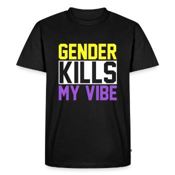 Mois de la fierté LGBT Nonbinaire Nongenre Genderfluid - T-shirt Premium bio Homme - noir - Devant - Nico (187cm)